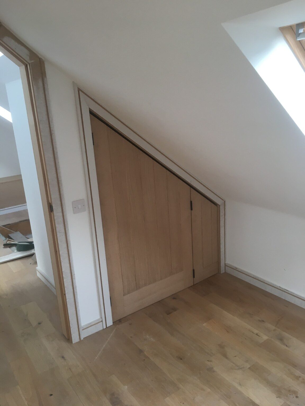 Angled loft wardrobe