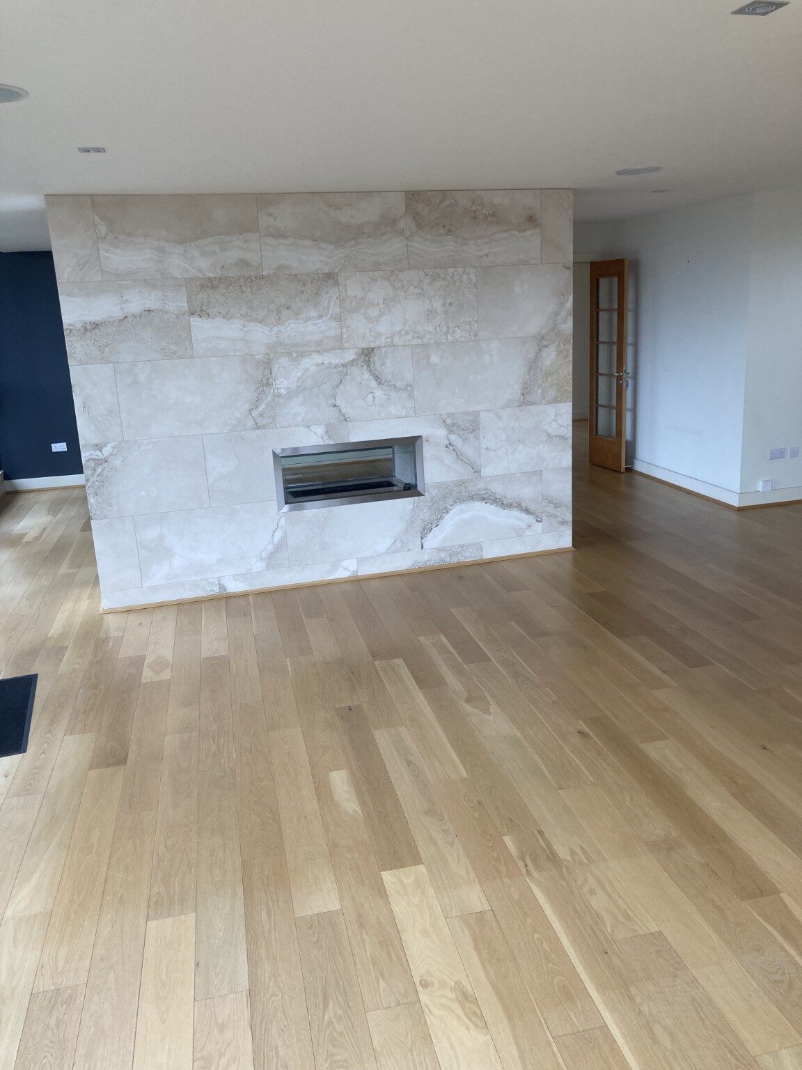 Finished oak floor