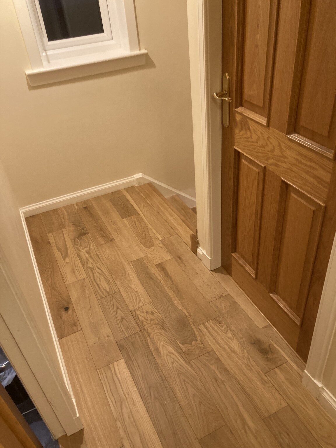 Oak hallway flooring