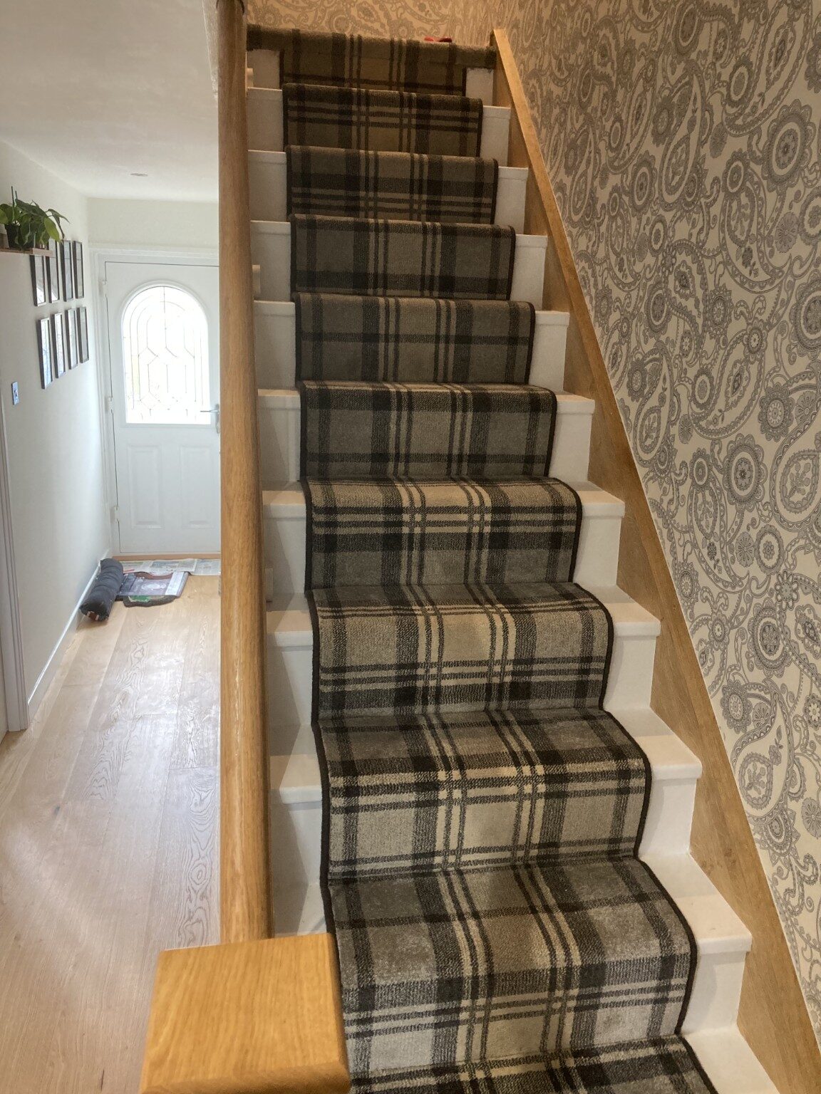 Oak staircase finish